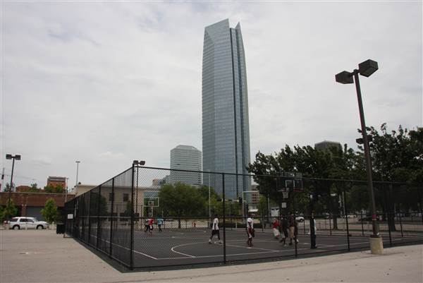 Basketball Court - Downtown Oklahoma City Community Basketball Court (8/1/2013)