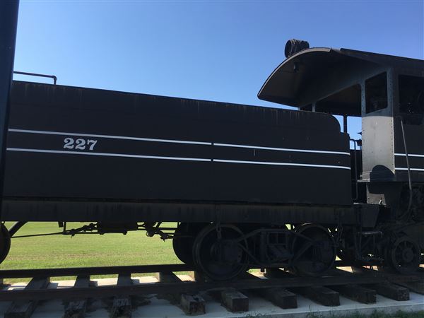 Ole 227  (Train Engine) - Original train engine used for many years in McCurtain County for logging purposes. (9/4/2019 - Credits: Charity O'Donnell)