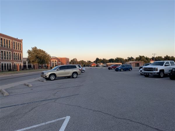 El Reno High School - Parking lot south of Main Campus Building (10/30/2019 - Credits: Breanna Shellhorse (Intern))