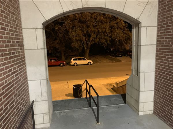 El Reno High School - View from Main Campus Building (west entrance) (10/30/2019 - Credits: Breanna Shellhorse (Intern))