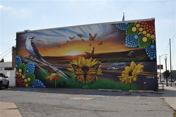 Yukon Main Street Mural (8/12/2022 - Credits: City of Yukon, OK)