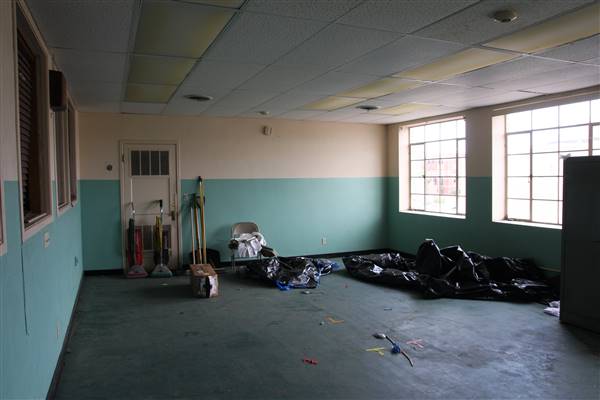 Oklahoma Flower Shop (Warehouse Space) - 2nd Floor Space - Offices. Have been used as police/forensics lab and morgue (8/19/2016 - Credits: Yousef Kazemi)