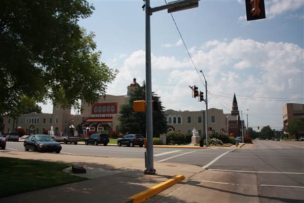 Downtown Ponca City - 5th and Grand looking south (7/29/2013 - Credits: Lori Henderson)