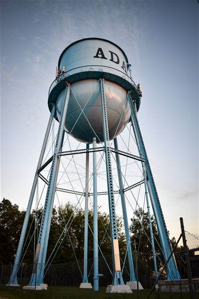 Ada Water Tower (10/22/2021 - Credits: Tina Davis)