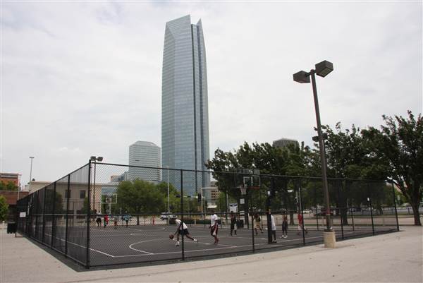 Basketball Court - Downtown Oklahoma City Community Basketball Court (8/1/2013)